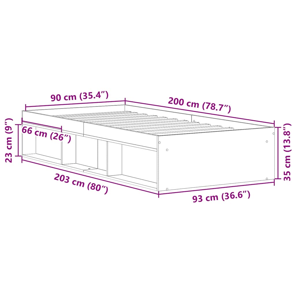 Giroletto Rovere Fumo 90x200 cm | homemem39