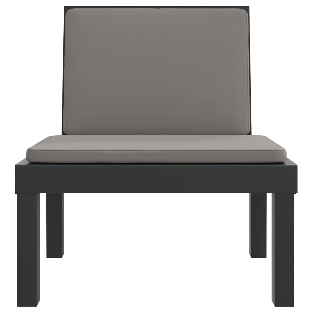 Set Salotto da Giardino 3 pz con Cuscini Antracite in PP | homemem39