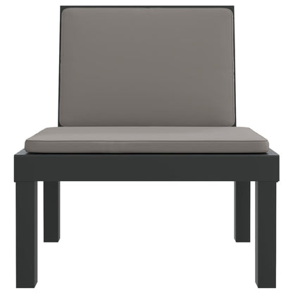 Set Salotto da Giardino 3 pz con Cuscini Antracite in PP | homemem39