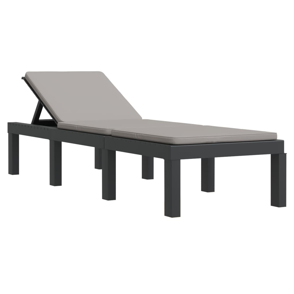 Set Salotto da Giardino 3 pz con Cuscini Antracite in PP | homemem39