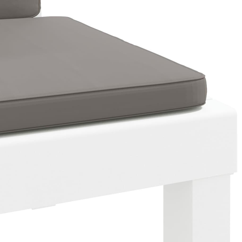 Set Salotto da Giardino 3 pz con Cuscini Bianco in PP | homemem39