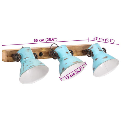 Lampada a Parete 25 W Blu Anticato 65x25 cm E27 | homemem39