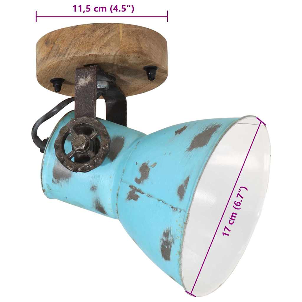 Lampada a Parete 25 W Blu Anticato 11,5x11,5x25 cm E27 | homemem39