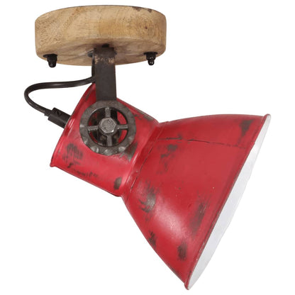 Lampada a Parete 25 W Rosso Anticato 11,5x11,5x25 cm E27