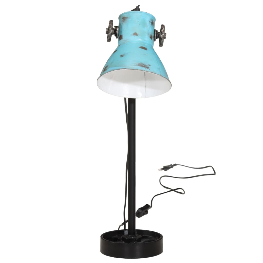 Lampada da Scrivania 25 W Blu Anticato 15x15x55 cm E27