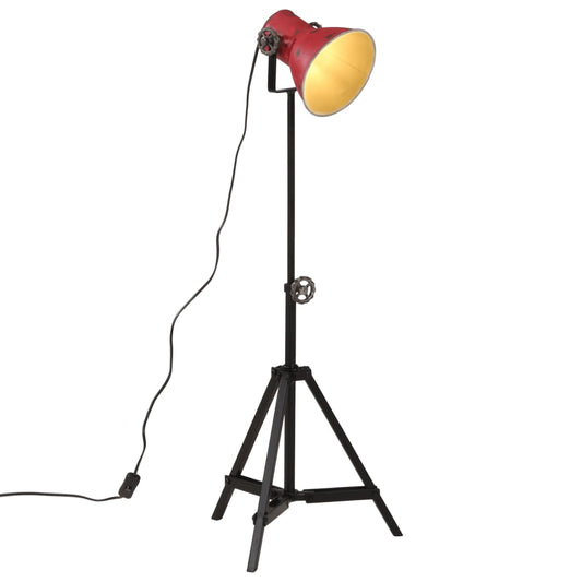 Lampada da Terra 25 W Rosso Anticato 35x35x65/95 cm E27 - homemem39