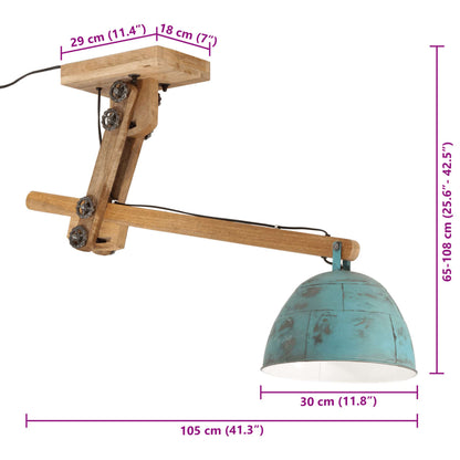 Lampada da Soffitto 25 W Blu Anticato 105x30x65-108cm E27 - homemem39