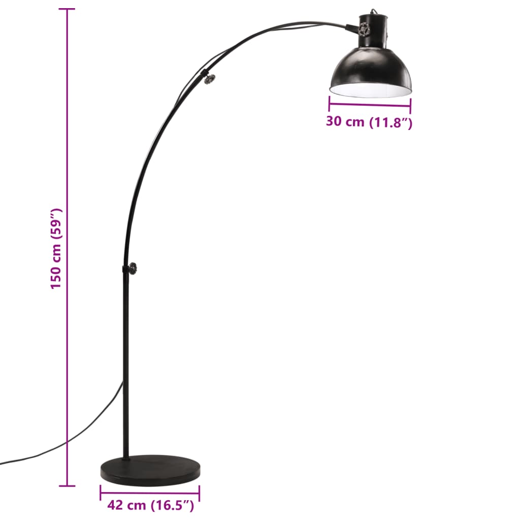 Lampada da Terra 25 W Nera 150 cm E27 - homemem39