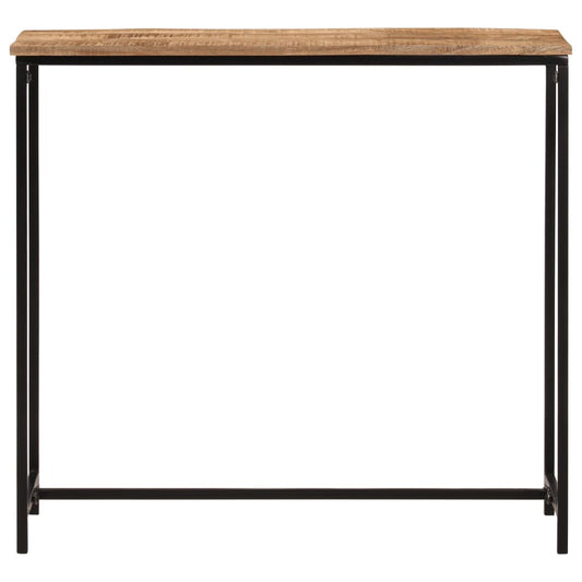 Tavolo Consolle 80x30x74 cm in Legno Massello di Mango e Ferro | homemem39