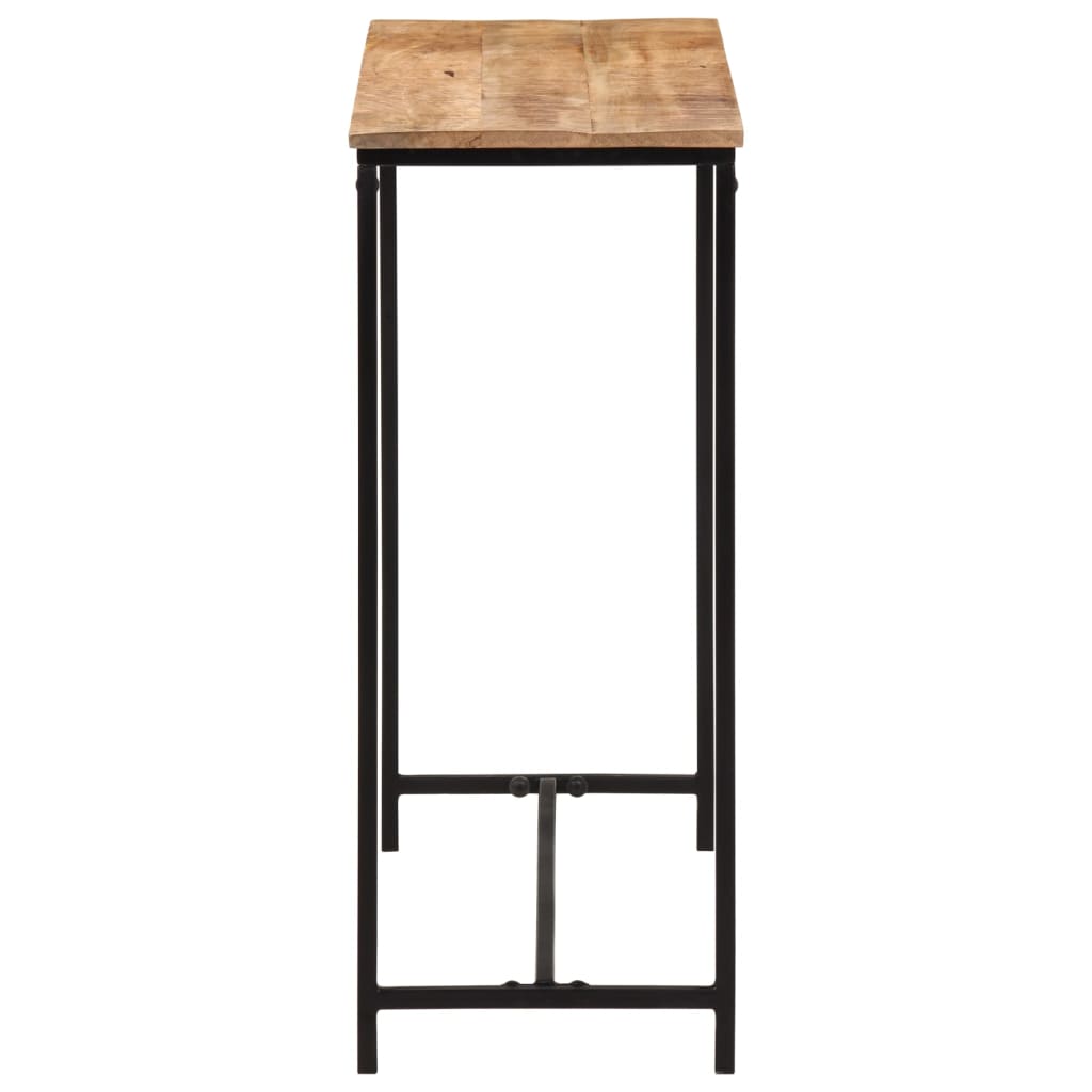 Tavolo Consolle 80x30x74 cm in Legno Massello di Mango e Ferro | homemem39