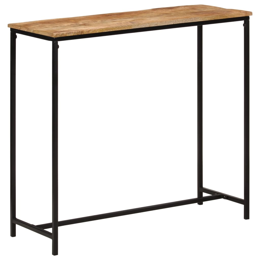 Tavolo Consolle 80x30x74 cm in Legno Massello di Mango e Ferro | homemem39