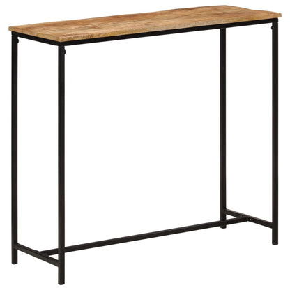 Tavolo Consolle 80x30x74 cm in Legno Massello di Mango e Ferro | homemem39