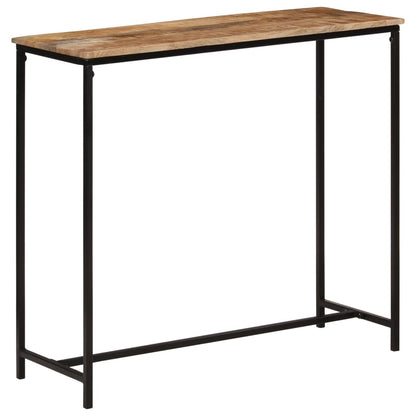 Tavolo Consolle 80x30x74 cm in Legno Massello di Mango e Ferro | homemem39