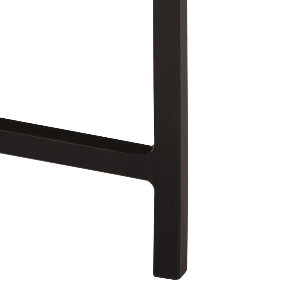 Tavolo da Salotto 45x45x40cm in Legno Massello di Mango e Ferro | homemem39