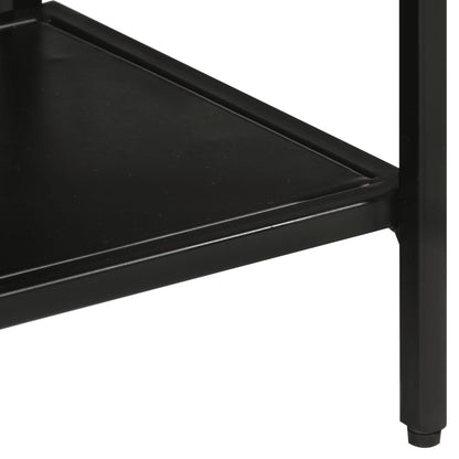 Tavolo Consolle 110x30x75cm Legno Massello Mango Grezzo e Ferro - homemem39