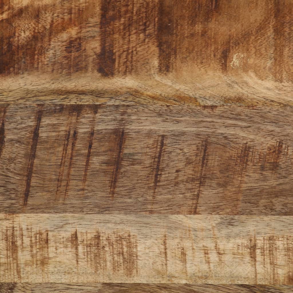 Tavolini a Incastro 3 pz Legno Massello di Mango Grezzo e Ferro - homemem39