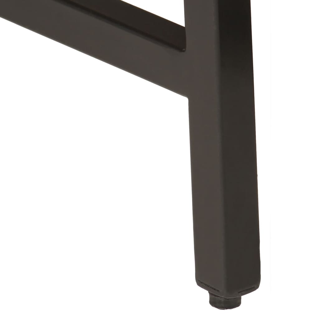 Tavolini a Incastro 3 pz in Legno Massello di Mango e Ferro - homemem39