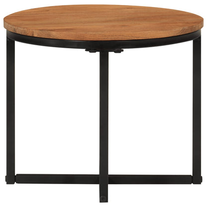 Tavolino Salotto 35x35x30cm in Legno Massello di Acacia e Ferro | homemem39
