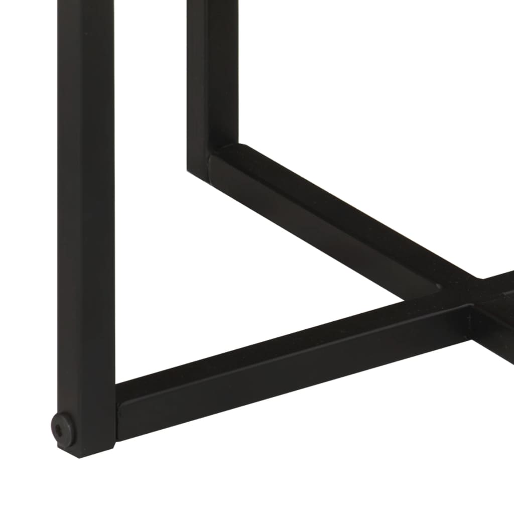 Tavolino Salotto 35x35x30cm in Legno Massello di Acacia e Ferro | homemem39