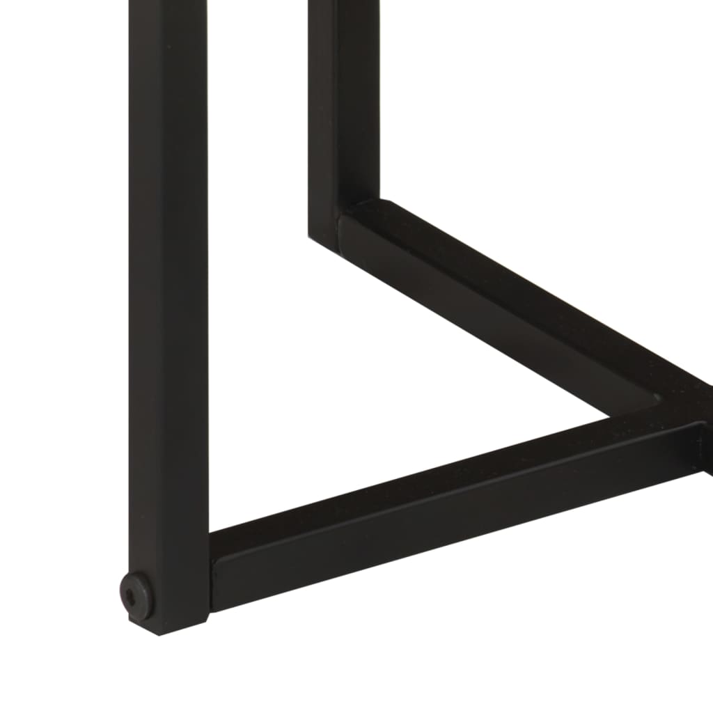Tavolino Salotto 45x45x35cm in Legno Massello di Acacia e Ferro | homemem39