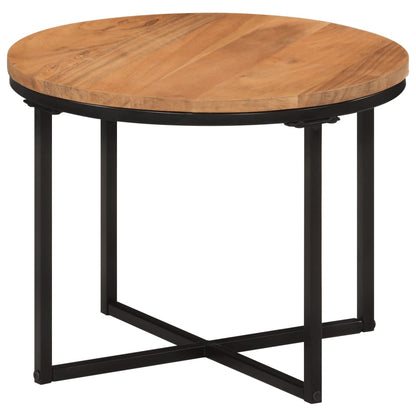 Tavolino Salotto 45x45x35cm in Legno Massello di Acacia e Ferro | homemem39