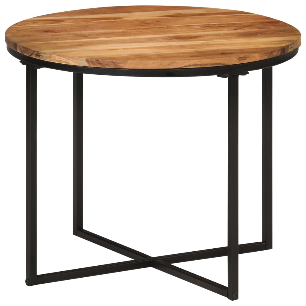 Tavolino Salotto 55x55x45cm in Legno Massello di Acacia e Ferro | homemem39