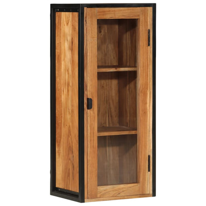 Mobile Bagno a Muro 40x30x90 cm Legno Massello Acacia e Ferro | homemem39