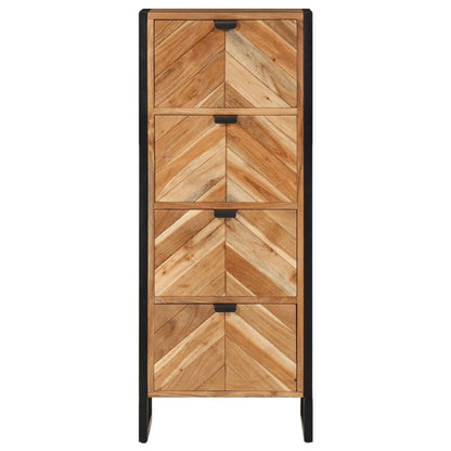 Mobile da Bagno 40x30x100 cm Legno Massello di Acacia e Ferro | homemem39