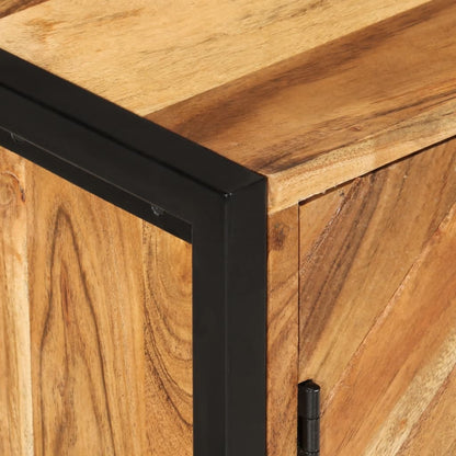 Mobile da Bagno 55x35x60 cm in Legno Massello di Acacia e Ferro