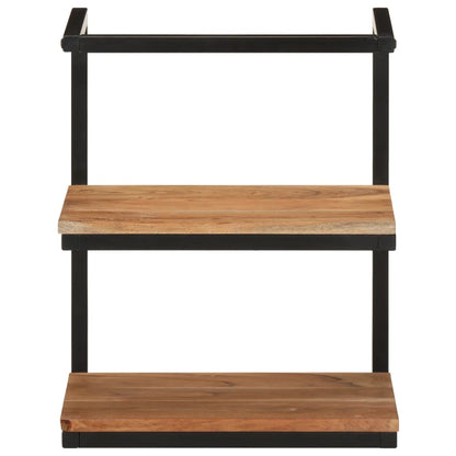 Mensola da Parete 40x30x50 cm Legno Massello di Acacia e Ferro | homemem39