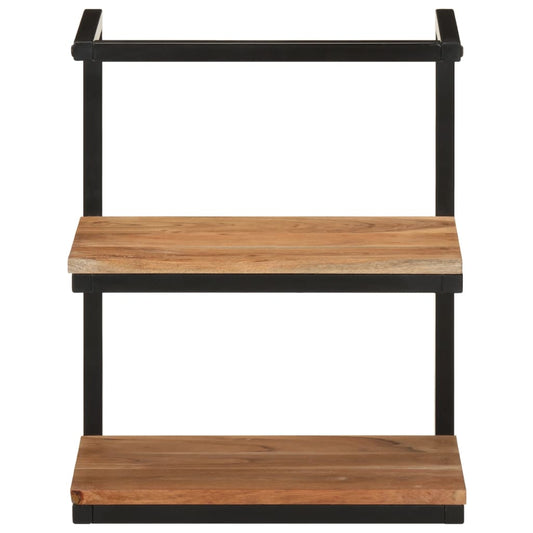 Mensola da Parete 40x30x50 cm Legno Massello di Acacia e Ferro | homemem39