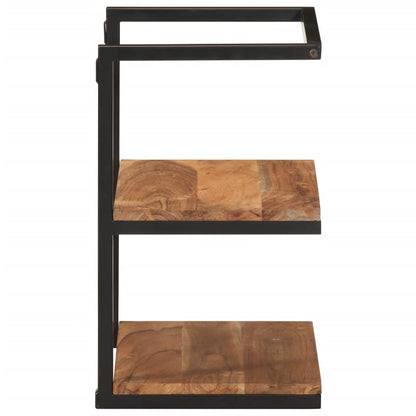 Mensola da Parete 40x30x50 cm Legno Massello di Acacia e Ferro | homemem39