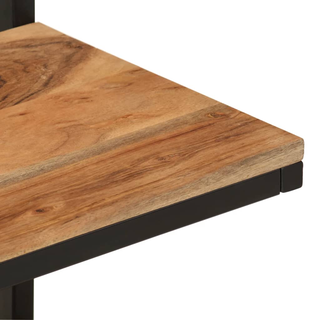Mensola da Parete 40x30x50 cm Legno Massello di Acacia e Ferro | homemem39