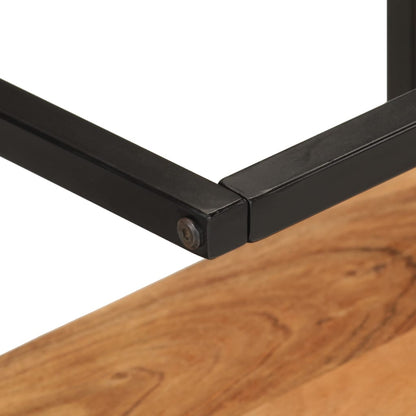 Mensola da Parete 40x30x50 cm Legno Massello di Acacia e Ferro | homemem39