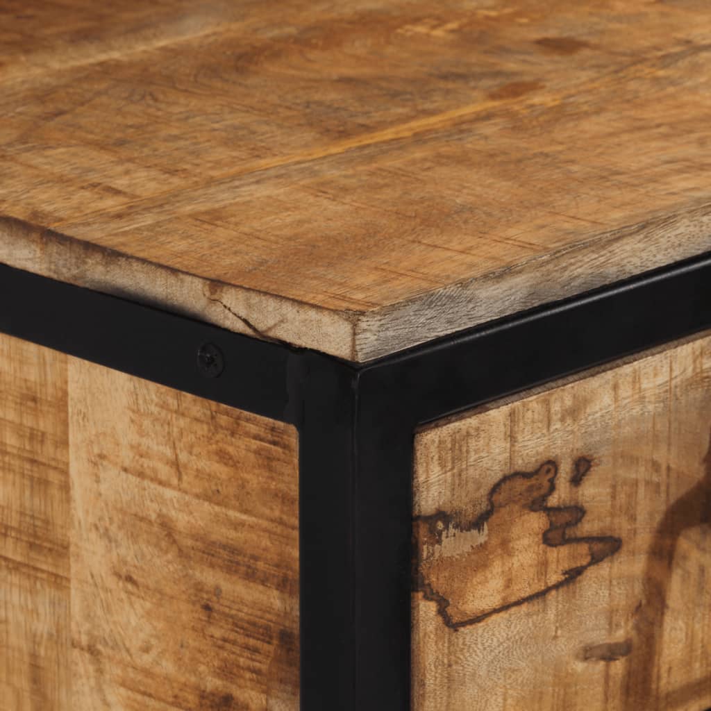 Comodino 40x35x40 cm in Legno Massello di Mango - homemem39