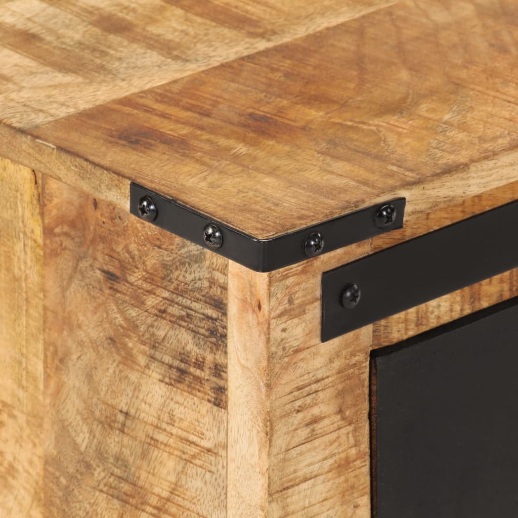 Comodino 45x40x45 cm in Legno Massello di Mango - homemem39