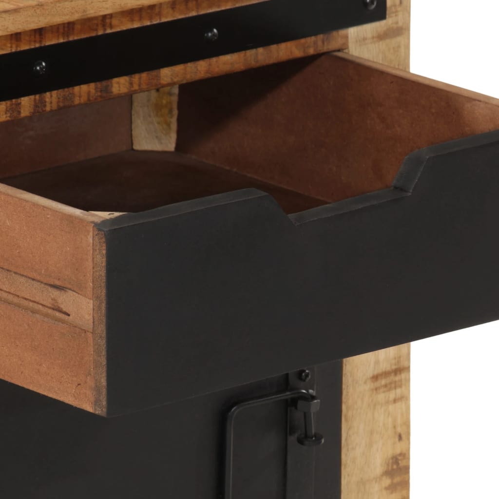 Comodino 45x40x45 cm in Legno Massello di Mango - homemem39