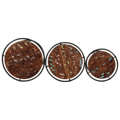 Tavolini a Incastro 3 pz in Legno Massello di Recupero - homemem39