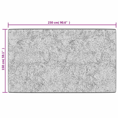Tappeto Lavabile Grigio e Oro 150x230 cm Antiscivolo