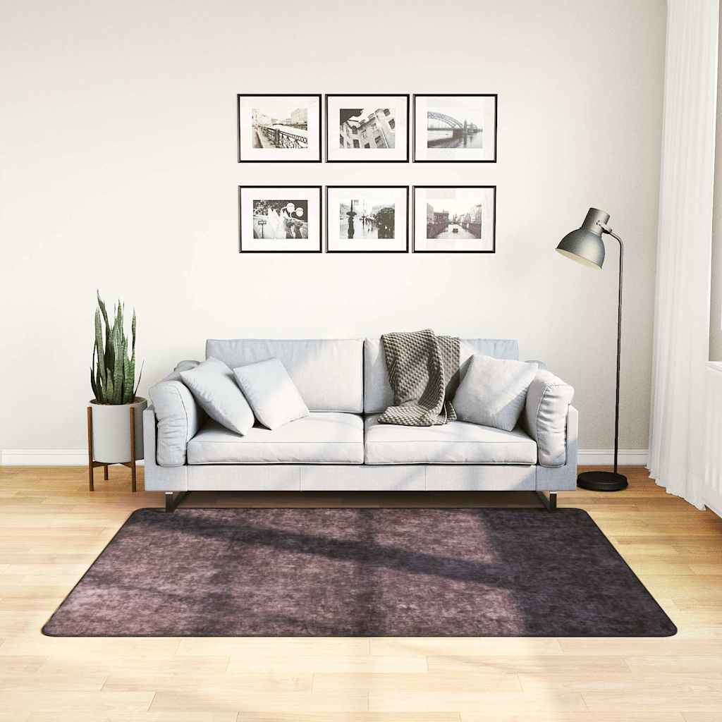 Tappeto Lavabile Antracite 120x170 cm Antiscivolo