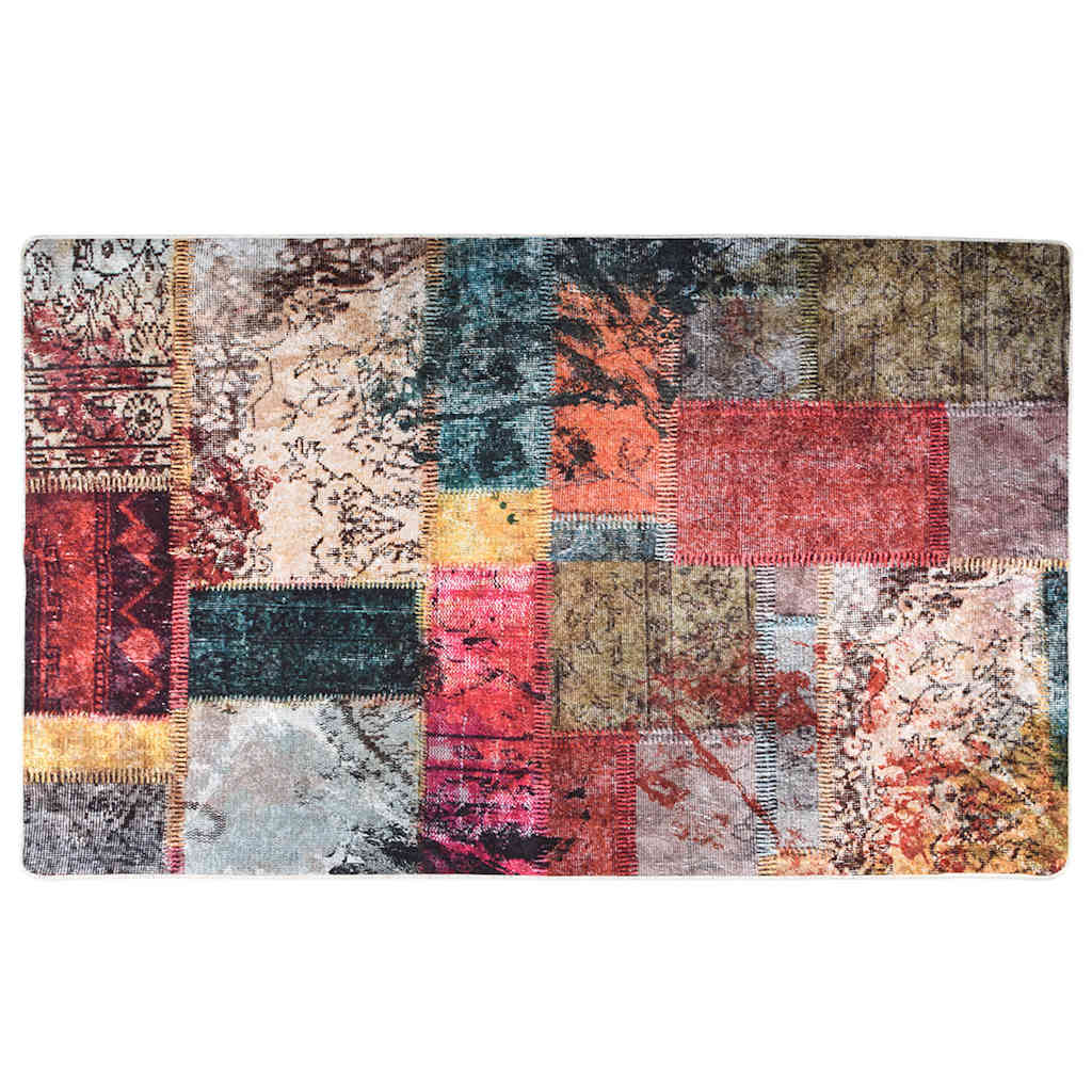 Tappeto Lavabile Patchwork Multicolore 120x170 cm Antiscivolo - homemem39