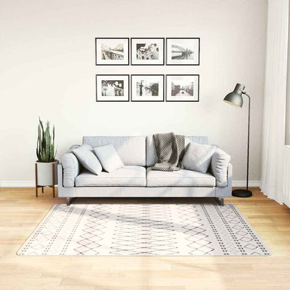 Tappeto Lavabile Nero e Bianco 120x170 cm Antiscivolo