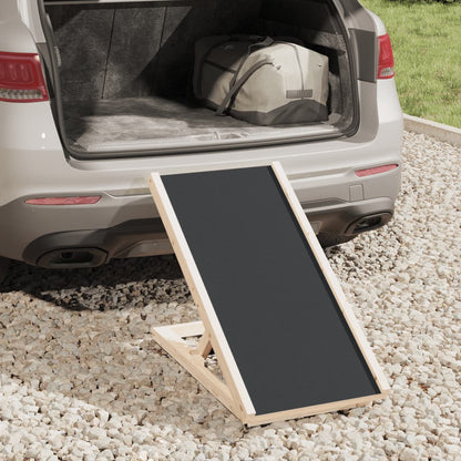 Rampa per Cani Grigia 70x35 cm in Legno Massello di Abete | homemem39