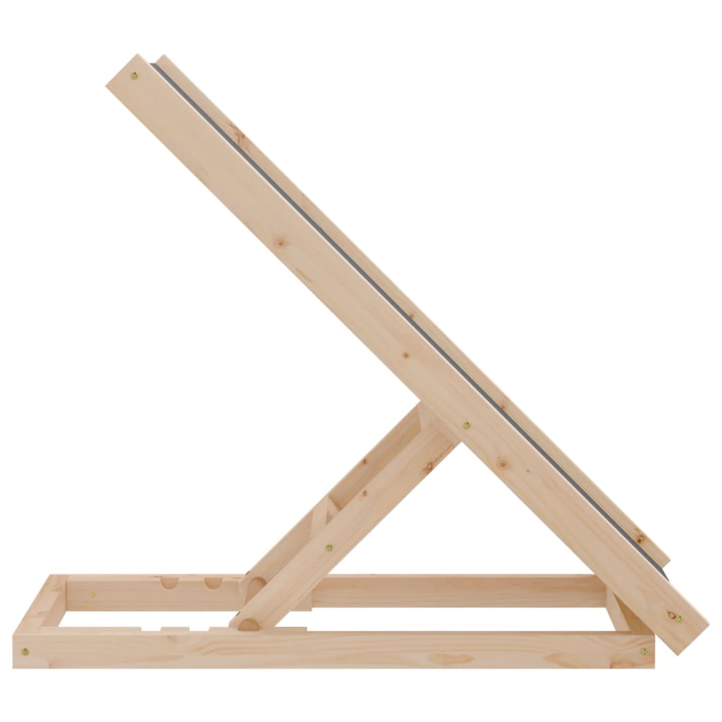 Rampa per Cani Grigia 70x35 cm in Legno Massello di Abete | homemem39