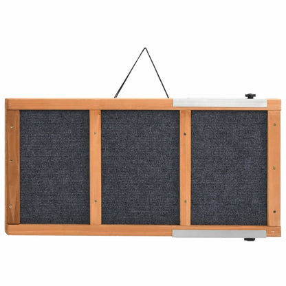 Rampa per Cani Grigia 120x30 cm in Legno Massello di Abete