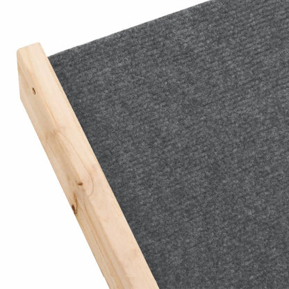 Scala per Cani Grigia 105x47 cm in Legno Massello di Abete | homemem39