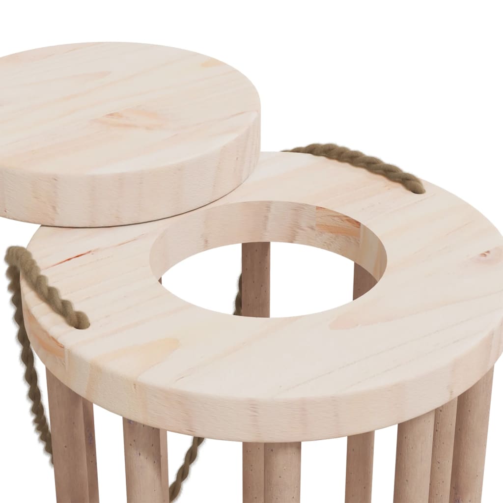 Mangiatoia per Conigli Ø15x25,5 cm in Legno Massello di Abete - homemem39