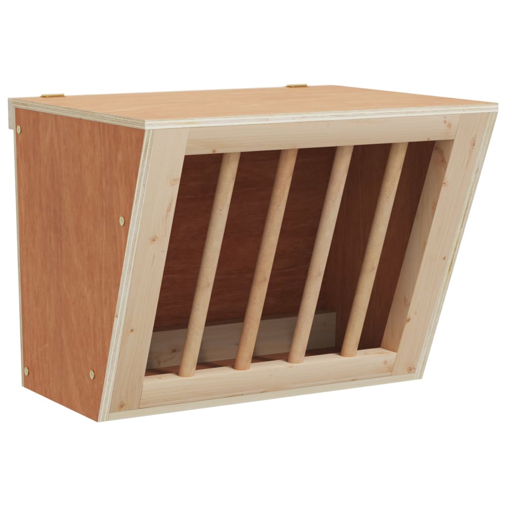 Mangiatoia per Conigli 25x18,5x20,5 cm Legno Massello di Abete - homemem39