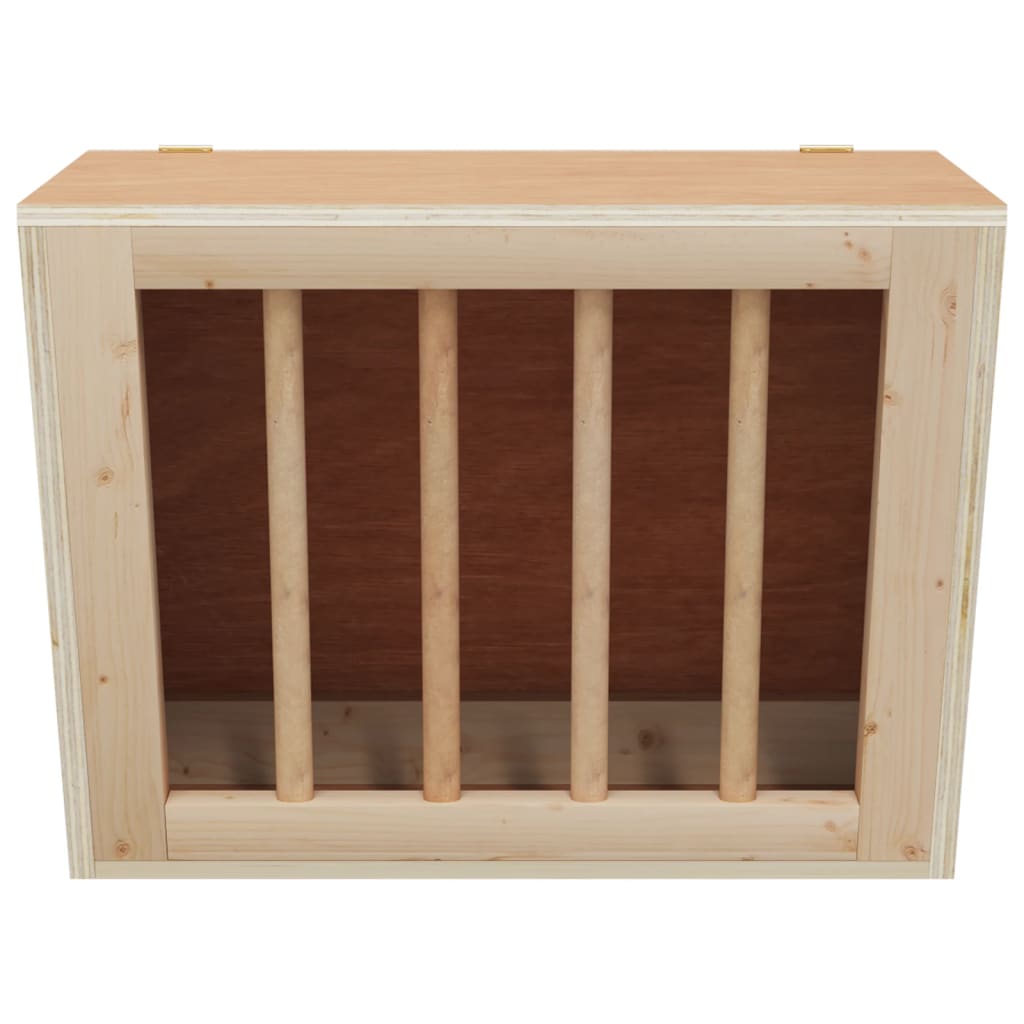 Mangiatoia per Conigli 25x18,5x20,5 cm Legno Massello di Abete - homemem39