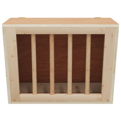 Mangiatoia per Conigli 25x18,5x20,5 cm Legno Massello di Abete - homemem39
